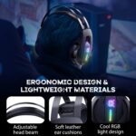 Onikuma K16 RGB Gaming Headset with Mic&Noise Cancellation Headphone Gaming with Led Light for Mobile Phone Laptop Ps4 Ps5 Pc Xbox (Black),Over Ear,Wired - Image 4