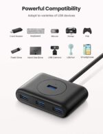 LipiWorld® 4 Port USB Hub 3.0 Data Hub with 115CM Portable Extension Cable High Speed Compatible for MacBook Air, Mac Mini, iMac Pro, Microsoft Surface, Ultrabooks - Image 3