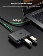 LipiWorld® 4 Port USB Hub 3.0 Data Hub with 115CM Portable Extension Cable High Speed Compatible for MacBook Air, Mac Mini, iMac Pro, Microsoft Surface, Ultrabooks - Image 4