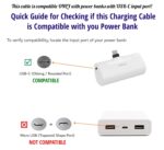 USB-C Charging Cable Cord Wire for Power Banks Compatible with iWalk, Spigen PocketBoost, INIU, RAVPower, BONAI, Anker USBC & Other PowerBanks with USB C Input (See Pictures/Details Before Buying) - Image 3