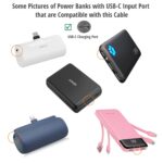 USB-C Charging Cable Cord Wire for Power Banks Compatible with iWalk, Spigen PocketBoost, INIU, RAVPower, BONAI, Anker USBC & Other PowerBanks with USB C Input (See Pictures/Details Before Buying) - Image 4