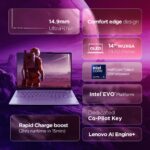 Lenovo Smartchoice Yoga Slim 7, Intel Core Ultra 5 125H, 16GB RAM, 512GB SSD, WUXGA-OLED, Built-in AI, 14"/35.5cm, Win 11, MSO 21, Grey, 1.39Kg, 1Yr ADP Free, 83CV003MIN, AI Powered Laptop - Image 3