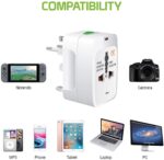 Worldwide Universal Power Adapter Converter | Travel Multi Plug Cable & with Build in Dual USB Charger for USA EU UK AUS Laptop Smartphone| Charger Plug for Phone, Laptop, Camera, Tablet - Image 3