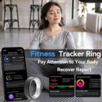 Smart Ring for Women Men,Sleep Tracking Wearable,Fitness Tracker Ring with Step/Heart Rate/Blood Oxygen/Distance/Calorie,Clock Vibration,No Subscription Fee,5ATM Waterproof, iOS&Android(Silver 7) - Image 3