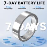 Smart Ring for Women Men,Sleep Tracking Wearable,Fitness Tracker Ring with Step/Heart Rate/Blood Oxygen/Distance/Calorie,Clock Vibration,No Subscription Fee,5ATM Waterproof, iOS&Android(Silver 7) - Image 6