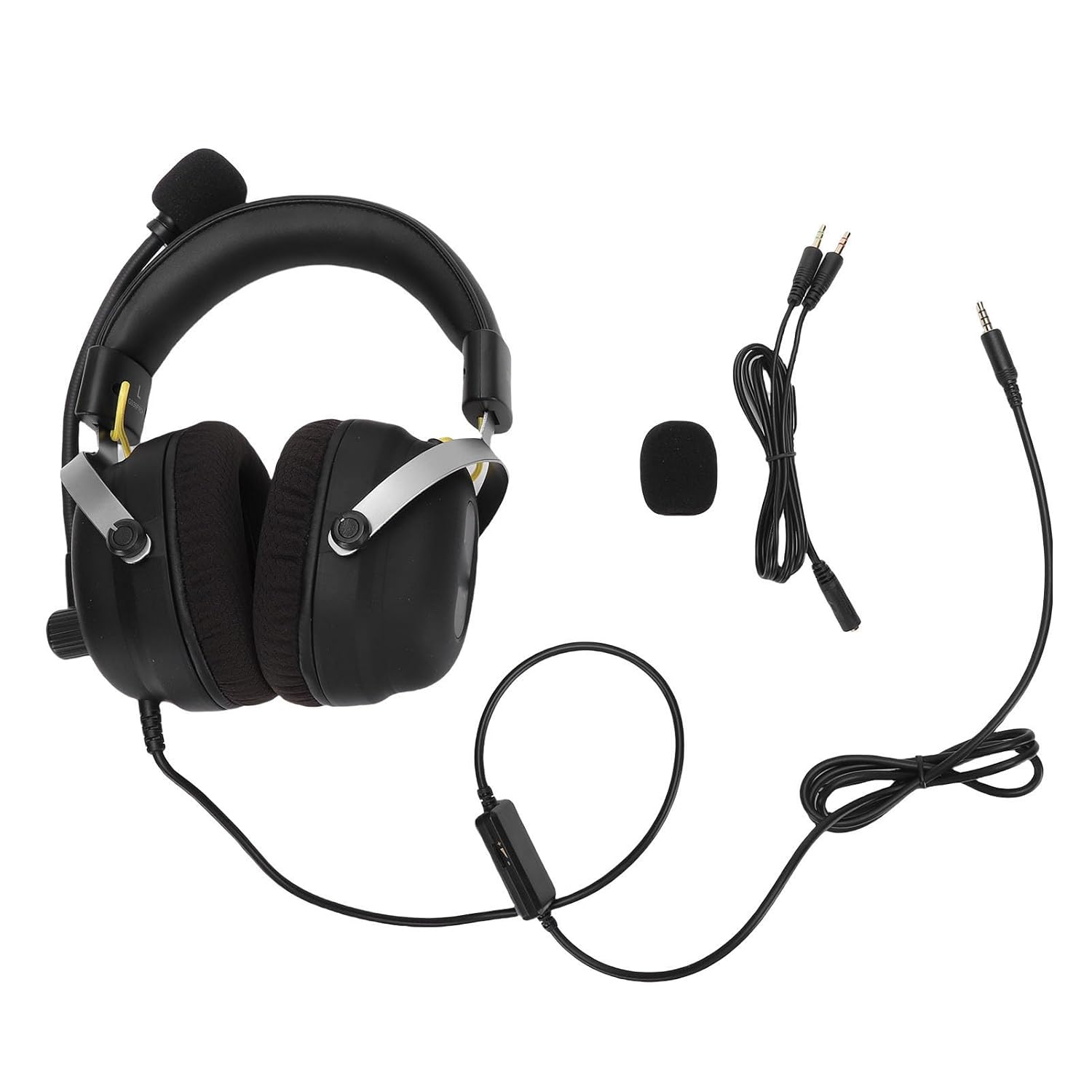 Yunir Gaming Headset,360° Surround Sound,50mm Drivers,3.5mm Plug in Headphones,Soft Earmuffs,Wired Headset for Watching Movies Listening to Music - Image 10