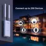 Tenda OAP1200 AC1200 Dual-Band Outdoor Wi-Fi Access Point, MU-MIMO | IP65 Waterproof | 802.11AC | PoE Powered | Ideal for Backyard and Garage - Image 3