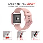 Simpeak Band Compatible with Fitbit Blaze Smartwatch Fitness, Silicone Wrist Band with Metal Frame for Fitbit Blaze Men Women, Small/Large - Image 4