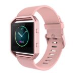 Simpeak Band Compatible with Fitbit Blaze Smartwatch Fitness, Silicone Wrist Band with Metal Frame for Fitbit Blaze Men Women, Small/Large - Image 5