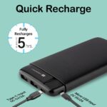 Portronics Power PRO 10K 10000 mAh,10w Slim Power Bank with Dual USB Output Port for iPhone, Anrdoid & Other Devices.(Black) - Image 4