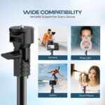Tygot X-1 67 Inch (170cm) Aluminium Tripod with Bluetooth Remote, Mobile Holder, Phone Stand for Ring Light, GoPro & Camera, Light Stand for Video Recording, Shooting, Streaming, Reels, YouTube - Image 4