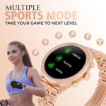 GameSir Genquella Premium Smartwatch for Women & Girls, Bluetooth Calling, 1.69” AMOLED HD Display, 100+ Fitness Modes, SPO₂ & Sleep Monitor, IP68 Waterproof, Stylish Design (Diamond Gold) - Image 4