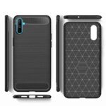 Carbon Case Fibre Textured Back Cover for Realme C3 (3 Cameras) - Black - Image 3