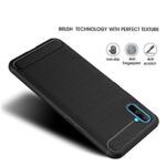 Carbon Case Fibre Textured Back Cover for Realme C3 (3 Cameras) - Black - Image 4
