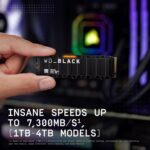 WD_Black Western Digital SN850X with Heatsink NVMe 8TB, Upto 7200MB/s R, 6600MB/s W, 5Y Warranty, PCIe Gen 4 NVMe M.2 (2280), Gaming Storage, Internal Solid State Drive (SSD) (WDS800T2XHE) - Image 5