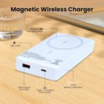 10000mAh MagSafe Charging with Stand, 22.5W QC+PD Output, Strong Magnetic, for iPhone 12 & Above, Android (Power Bank with Stand) - Image 3