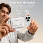 10000mAh MagSafe Charging with Stand, 22.5W QC+PD Output, Strong Magnetic, for iPhone 12 & Above, Android (Power Bank with Stand) - Image 4