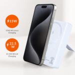 10000mAh MagSafe Charging with Stand, 22.5W QC+PD Output, Strong Magnetic, for iPhone 12 & Above, Android (Power Bank with Stand) - Image 5