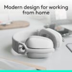 Logitech Zone Vibe 100 Lightweight Wireless Over-Ear Headphones with Noise-Cancelling Microphone, Advanced Multipoint Bluetooth Headset, Works with Teams, Google Meet, Zoom, Mac/PC - Offwhite - Image 3