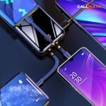 Callmate 20000mAh Power Bank, 15W Fast Charging| Buit-in 4-in-1 Cables | 4 Output Ports and 3 Input | Digital Display |LED Torch|for iPhone, Smartphones (15 W, Fast Charging) (Black, Lithium Polymer) - Image 5