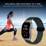 PunnkFunnk Newly Launched Fitrivo SmartWatch 2.01" Curved AMOLED Display, 100+ Watch Faces, Crown Control, 100+ Sports Modes, Health Tracking, Bluetooth Calling, IP67, for Men & Women (Dark Green) - Image 4