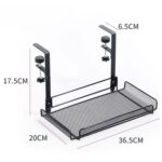 Gadget Wagon Cable Management Tray Organizer Under Desk Slim for Office and Home No Drill Metal, Black 04 - Image 4