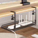 Gadget Wagon Cable Management Tray Organizer Under Desk Slim for Office and Home No Drill Metal, Black 04 - Image 6