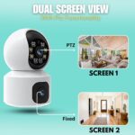 Maizic Smarthome Supercam 5+5 MP CCTV Camera 360° Coverage Security WiFi Camera for Home, Pan & Tilt, Color Night Vision 20M, Human Detection, Smart Motion Tracking, 2-Way Talk, Live View - Image 3