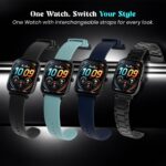 PunnkFunnk H9 Black Dial Smartwatch Combo, 4 Straps, 2.01'' HD Display, Bluetooth Calling, IP67, Crown Control, Fitness Tracker with Heart Rate & SPO₂, 100+ Sports Modes for Men & Women (Black Dial) - Image 4