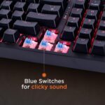 VERITY Unifire 96 Gaming Keyboard and Mouse Set, RGB Backlit Mechanical Keyboard, Hot-Swappable, 6400 DPI Wireless Mouse, Black - Image 3