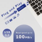 LinkMore EJECT32 64GB USB 3.2 Flash Drive, Read Speed up to 100MB/s Pen Drive, Retractable Design Thumb Drive - Image 4