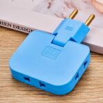 Garth Wireless 3 in 1 Foldable Wall Plug Adapter Socket Converter for Home Travel and Office Use Compact Design Universal Compatibility Easy Storage Durable Build (Pack of 2) - Image 3