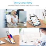 CARE CASE™ Creative Foldable Height Adjustable Metal Frame Laptop Stand, Ergonomic, Over Heating Protection for Laptops. (Silver) - Image 4