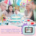 Kids Instant Print Camera, Selfie Digital Camera for Kids With Print Paper & 32G Card, 2.5K Video, Color Pens for DIY, Fun Gift for Girls Boys 3-12 Years Old (Green) - Image 3