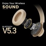 HAMMER Bash Max Over The Ear Wireless Bluetooth Headphones with Mic, Touch Control, Deep Bass, Upto 40 Hours Playtime, Bluetooth 5.3, Workout/Travel (Apricot) - Image 5