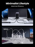 UGREEN Nexode 300W USB C Charger Block, 5-Port Charging Station GaN Desktop Charger Compatible with MacBook Pro/Air, Dell XPS, iPhone 16/15/, Galaxy S25/S24, iPad Air/Pro, Pixel 9, Steam Deck - Image 4