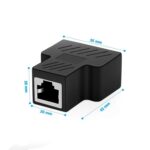 BLACK CROWN RJ45 Splitter Connector,Dual LAN Ethernet Socket USB 1 to 2 Female Network Adapter Compatible with Cat5, Cat5e, Cat6, Cat7. (Pair of 1) - Image 3