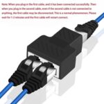 BLACK CROWN RJ45 Splitter Connector,Dual LAN Ethernet Socket USB 1 to 2 Female Network Adapter Compatible with Cat5, Cat5e, Cat6, Cat7. (Pair of 1) - Image 5