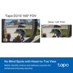 Tapo TP-Link Smart Video Doorbell Camera Wireless, 2K with Full Color Night Vison & Spotlights, Ring Call, 160° Ultra-Wide View, Free Smart AI Detection, 2-Way Audio, Up to 512 GB SD Card D210 - Image 3