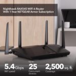 NETGEAR Nighthawk 6-Stream Dual-Band WiFi 6 Router (RAX54S) - Security Features, AX5400 Wireless Speed, up to 5.4 Gbps, Covers up to 2,500 sq. ft., 25 Devices, Subscription - Image 3