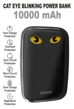 Dudao Semi Designer Black Cat Model Power Bank with Fast Charging Micro USB and Type C Input Port for Mobiles, Bluetooth Speaker, iPhone(10000mAh,Black) - Image 4
