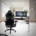 KATANA KT-06 Ergonomic Gaming & Office Chair ? Multi-Functional Design, 6D Adjustable Armrests, Premium PU Leather, Adjustable Neck & Lumbar Pillow, Black & Gray - Image 3