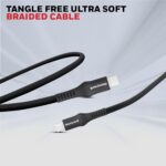 Honeywell USB Type C to Type C Cable, 4 Feet (1.2M), PD 60W, QC 3.0, Fast Charging, Nylon Braided Cable for Apple Devices, Smartphones, Laptops, Power Banks, Tablets, Headphones, Speakers – Black - Image 5