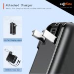 CALLMATE Globetrotter 23W PD Fast Charging 10000mAh Power Bank with Built-in Charger (2.4A), USB-A QC 3.0 & USB-C PD Output Port with Built in Cable (Light-ning & Type C) (Black) - Image 4