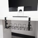 Gadget Wagon Cable Management Tray Organizer Under Desk for Office and Home No Drill Metal, Black - Image 4