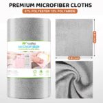 HASTHIP® 50-Count Microfiber Cleaning Cloth Multipurpose Cleaning Cloth Roll Pre-Cut Tear Away Microfiber Cleaning Cloth Roll Kitchen Cloth for Cleaning Highly Absorbent Reusable - Image 3