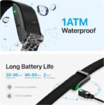 FitNic Q2 Health Wristband, Activity Fitness Tracker, 120+ Sports Modes, Heart Rate Monitor, Black (Black Silicone) - Image 3