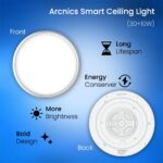 Smart Ceiling Light - WiFi-Enabled, 30+10W RGB and CCT LED, Voice and App Control, Music Sync, Multi-Color & Adjustable White, Perfect for Home, Office, Parties - 2 Years Warranty - Image 4