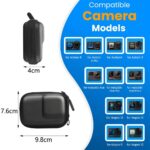 Action Camera Case for OSMO Action 5 Pro/4/3, Waterproof PU Portable Carrying Case with Carabiner, Hard Shell Shockproof Protective Storage Bag for Action Camera Accessories - Image 3