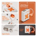 Pebble Rapid Fuel Power Bank, 22.5W Ultra Fast Charging, Built-in Type-C & Lightning Cable, Digital Display, 10-Way Protection, Compact Design - Image 3